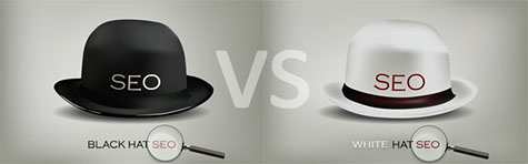 black and white SEO hats