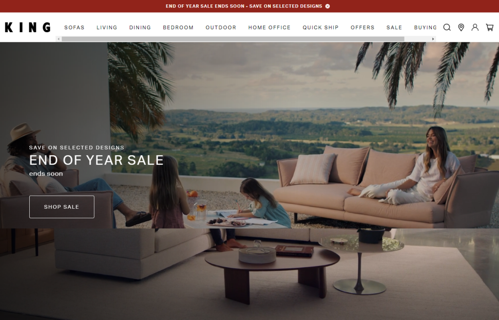 King Living Magento website